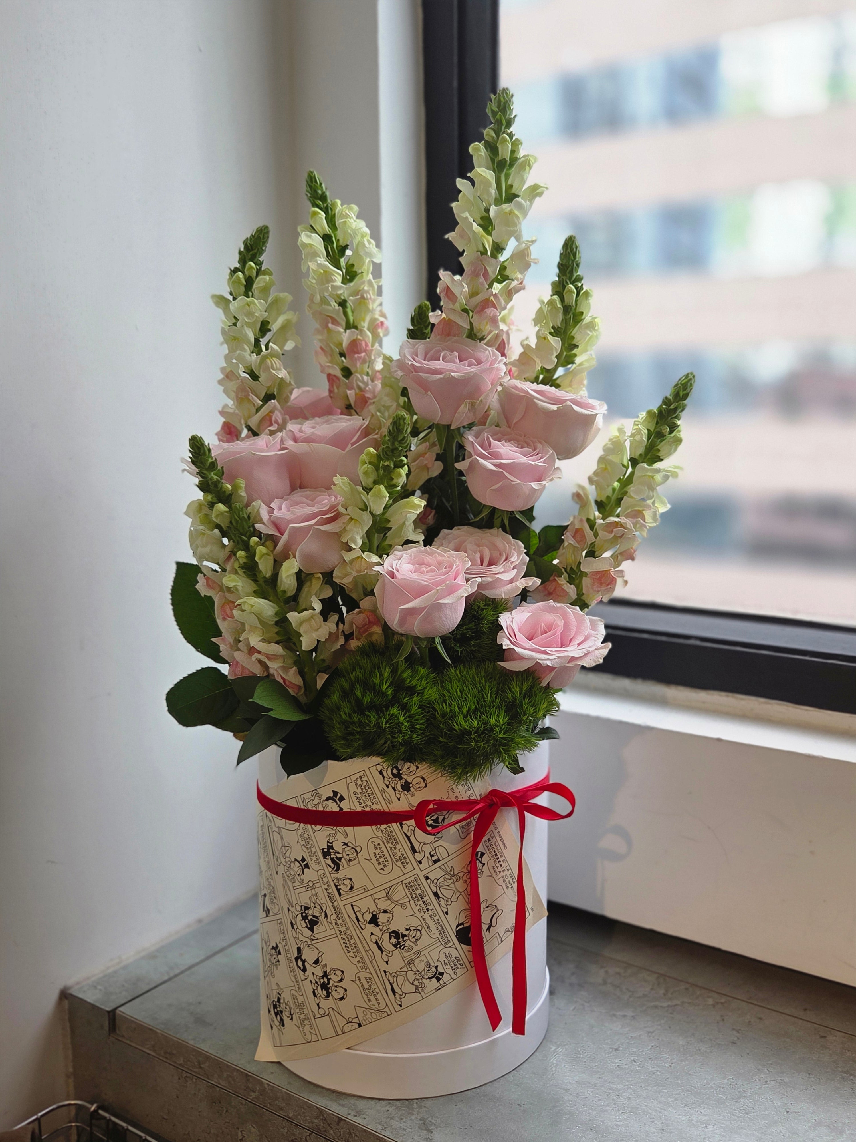 浪漫粉紅玫瑰花盒 box.18