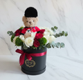 Harrods皇家衛兵泰迪熊玫瑰花盒 flo.703（歐洲明信片免費贈送 💌）