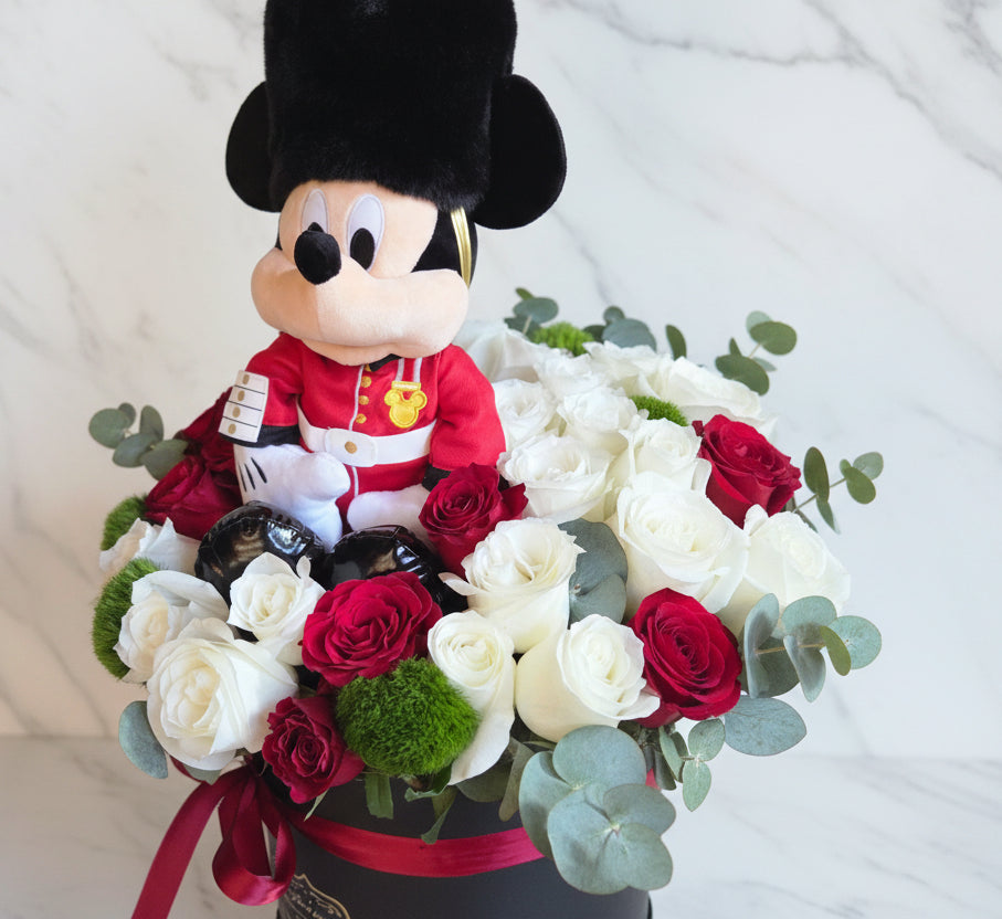 倫敦禦林軍米奇玫瑰花盒 flo.701（歐洲明信片免費贈送 💌）