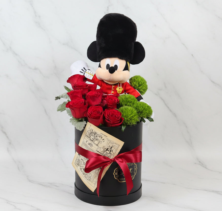 倫敦禦林軍米奇玫瑰花盒 box.70（歐洲明信片免費贈送 💌）