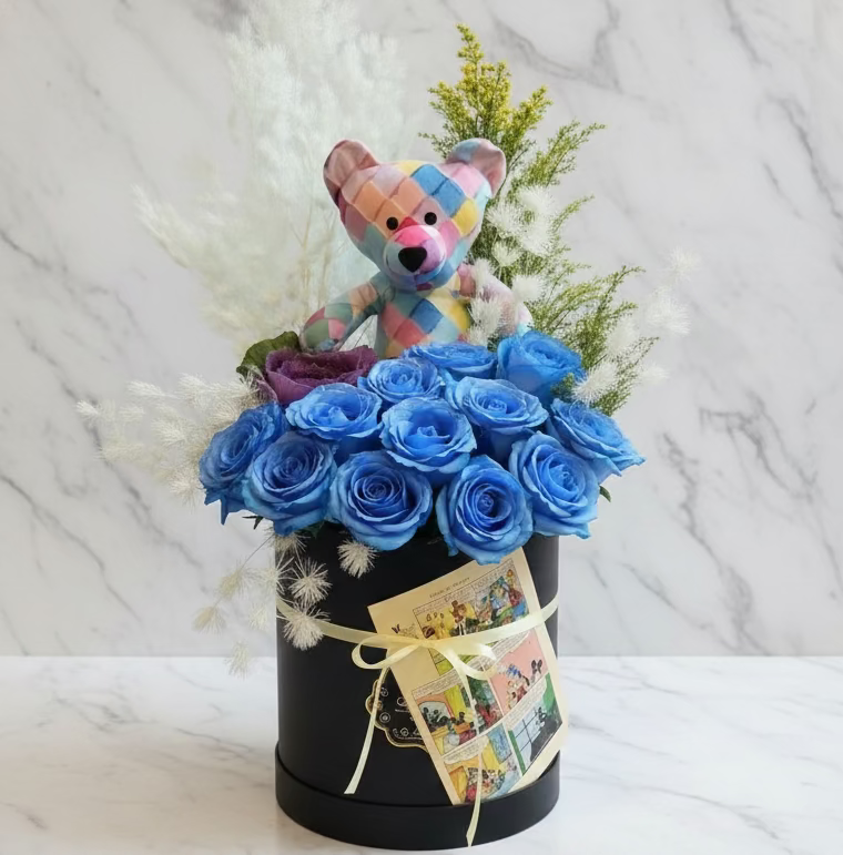 巴特小熊玫瑰花盒 box.41（歐洲明信片免費贈送 💌）