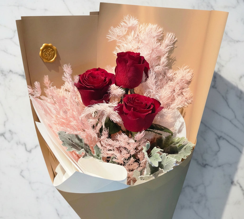 三朵玫瑰 flo.25（歐洲明信片免費贈送 💌）