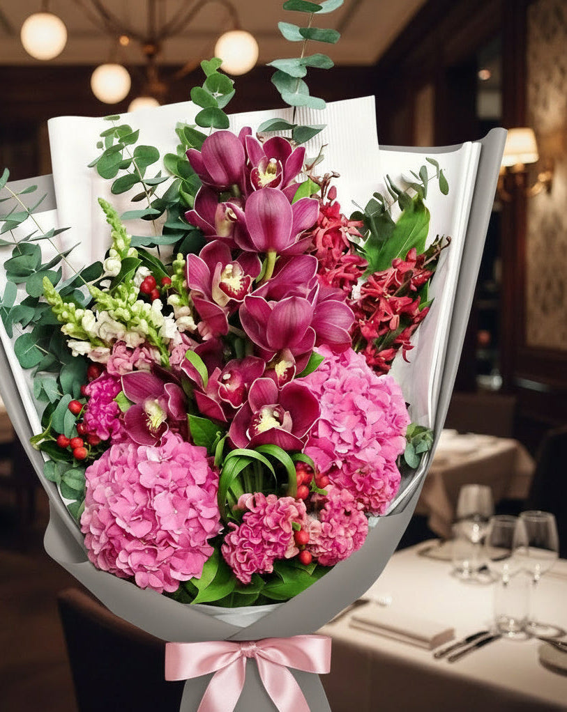 蕙蘭繡球花束 flo.41（歐洲明信片免費贈送 💌）