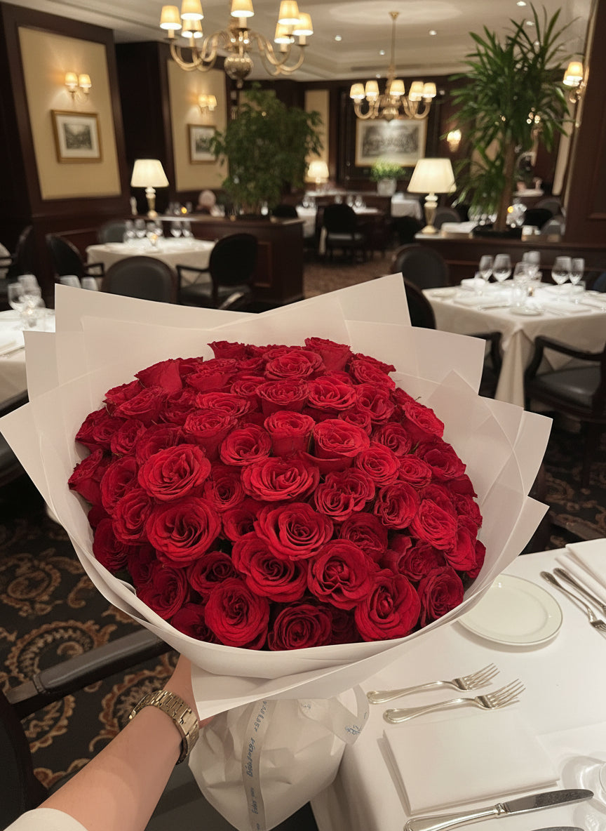 99支玫瑰花束 flo.19（歐洲明信片免費贈送 💌）