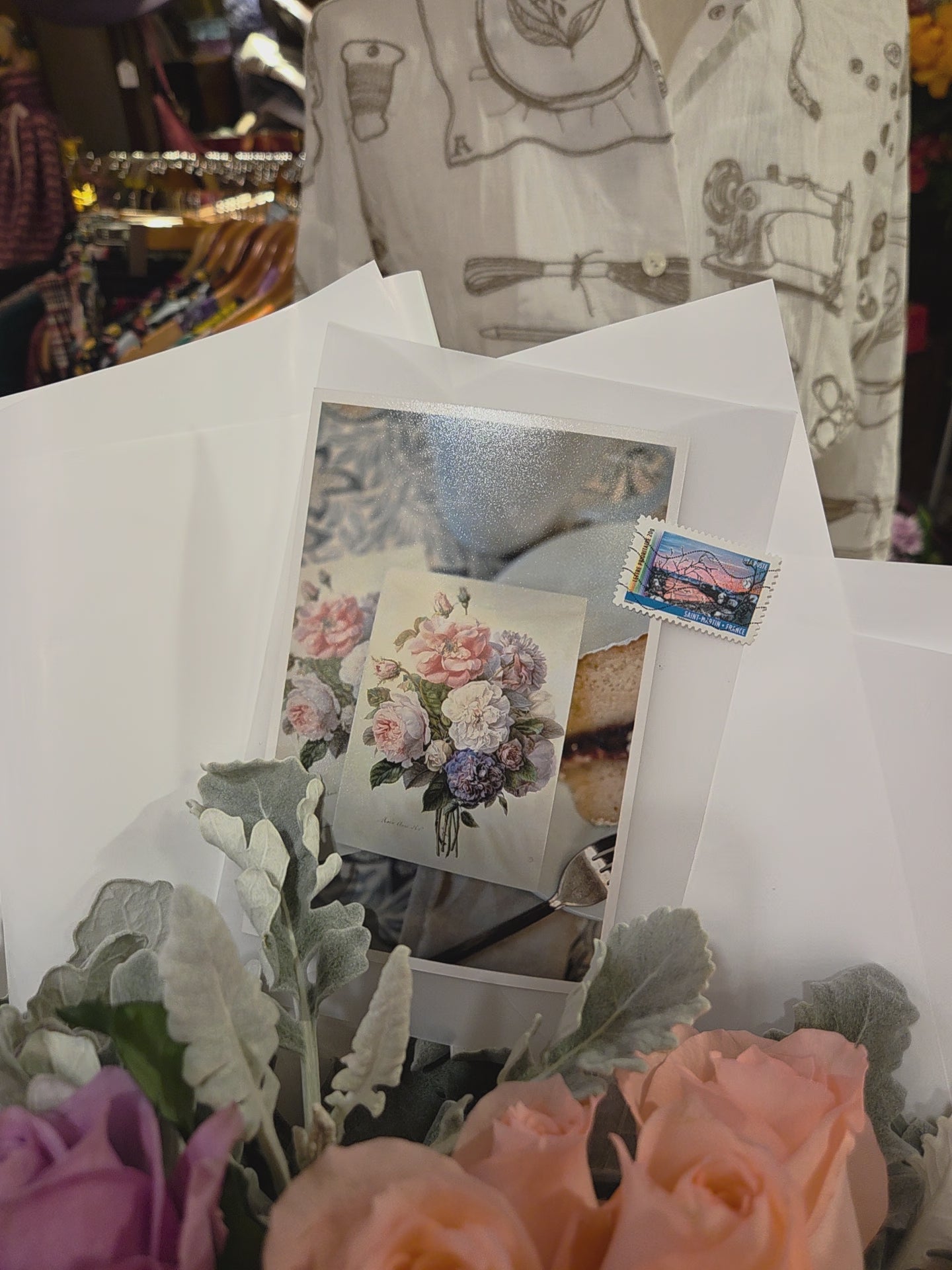 傳統粉紅紫色玫瑰心型花束 flo.35